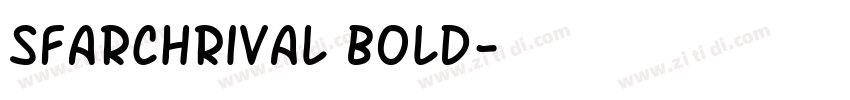 SFArchRival Bold字体转换